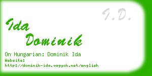 ida dominik business card